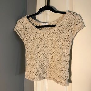 *RARE* Delia’s Cream Crotchet top!